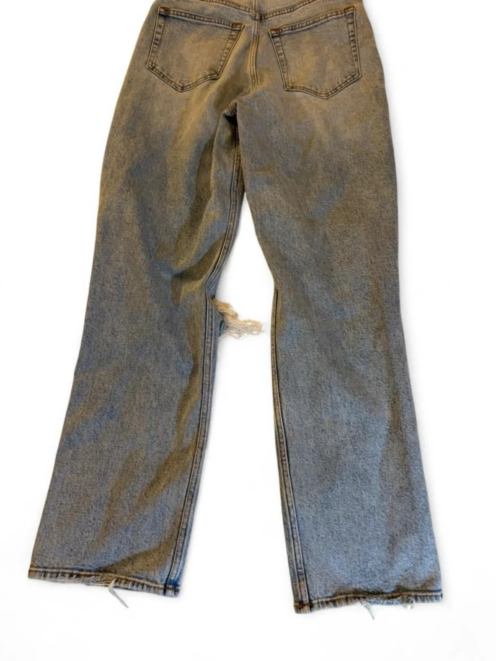 Abercrombie 90s Straight Ultra High Rise Jeans Distressed 30/10R
